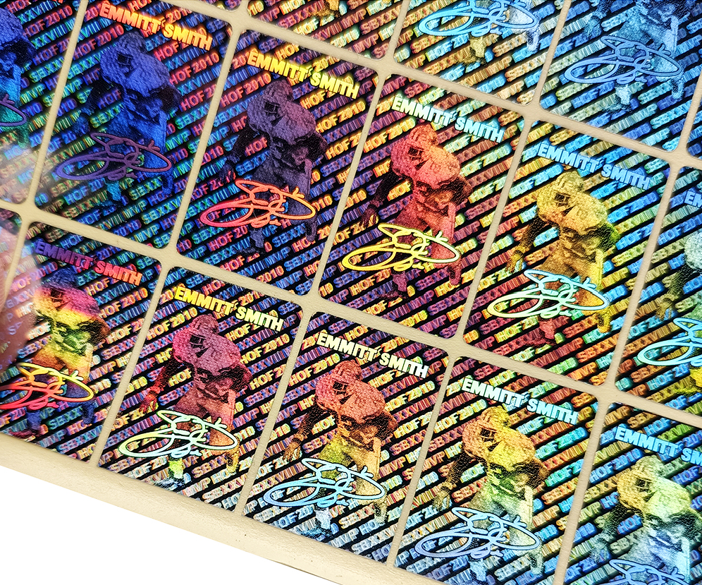 Color-shifting hologram security labels