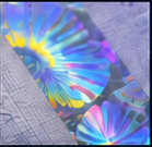 Hot-stamped holographic strip